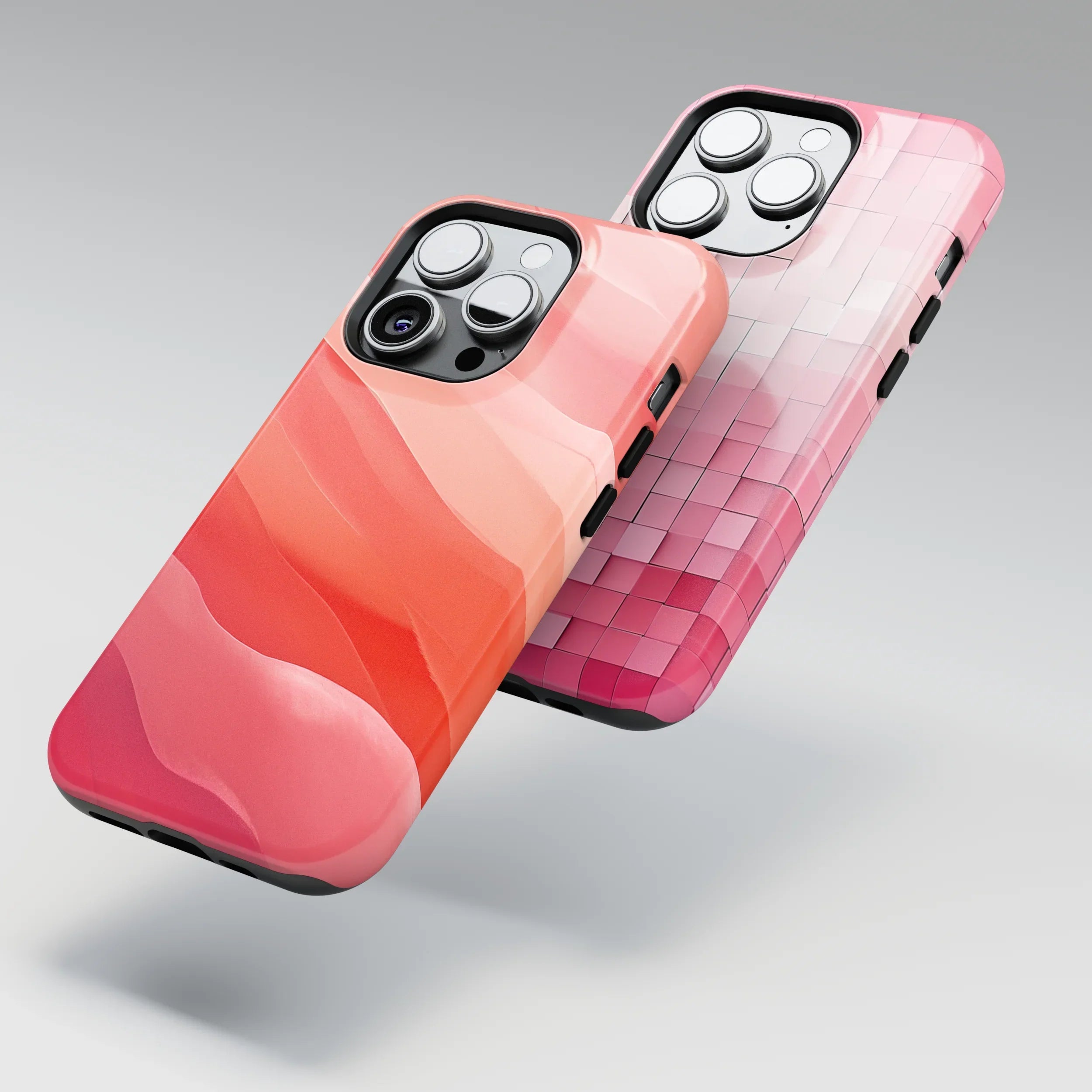 Gradient phone case designs with smooth color transitions and modern blended tones