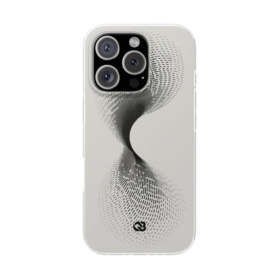 White Lite Phone Case for iPhone - Linear Torsion Grid