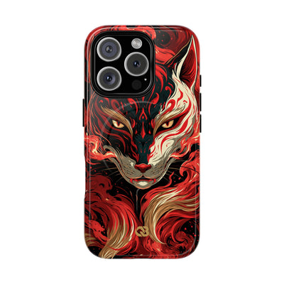 Crimson Kitsune Spirit · Tough 2.0 Magnetic Phone Case for iPhone · Red