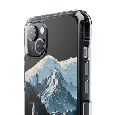 Nordic Arctic Bear · Clear Impact Magnetic Phone Case for iPhone · Black