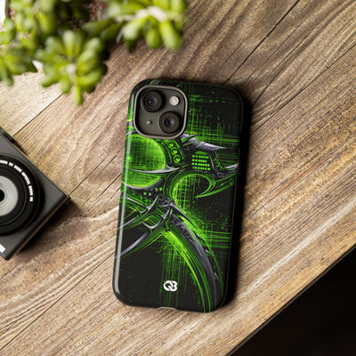 Cyber Sigil Grid · Tough Phone Case for iPhone · Green