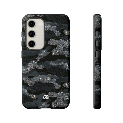 Glitter Shadow Camo · Tough Phone Case for Samsung · Black