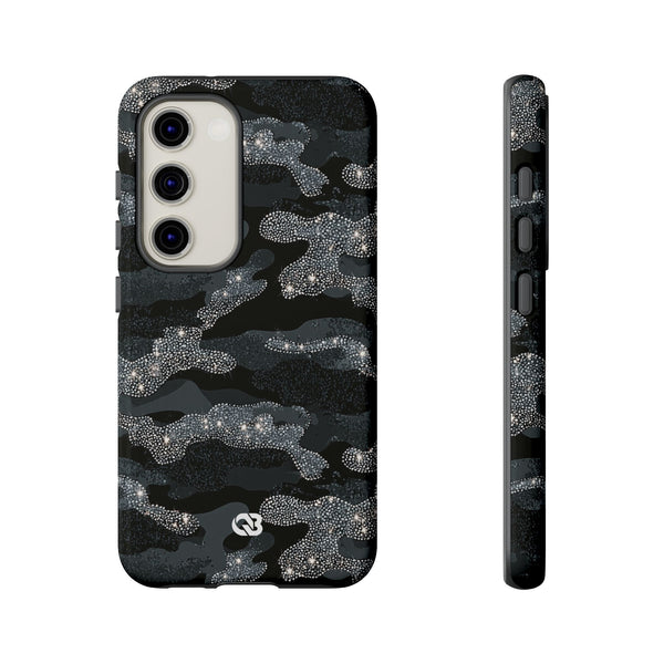 Glitter Shadow Camo · Tough Phone Case for Samsung · Black