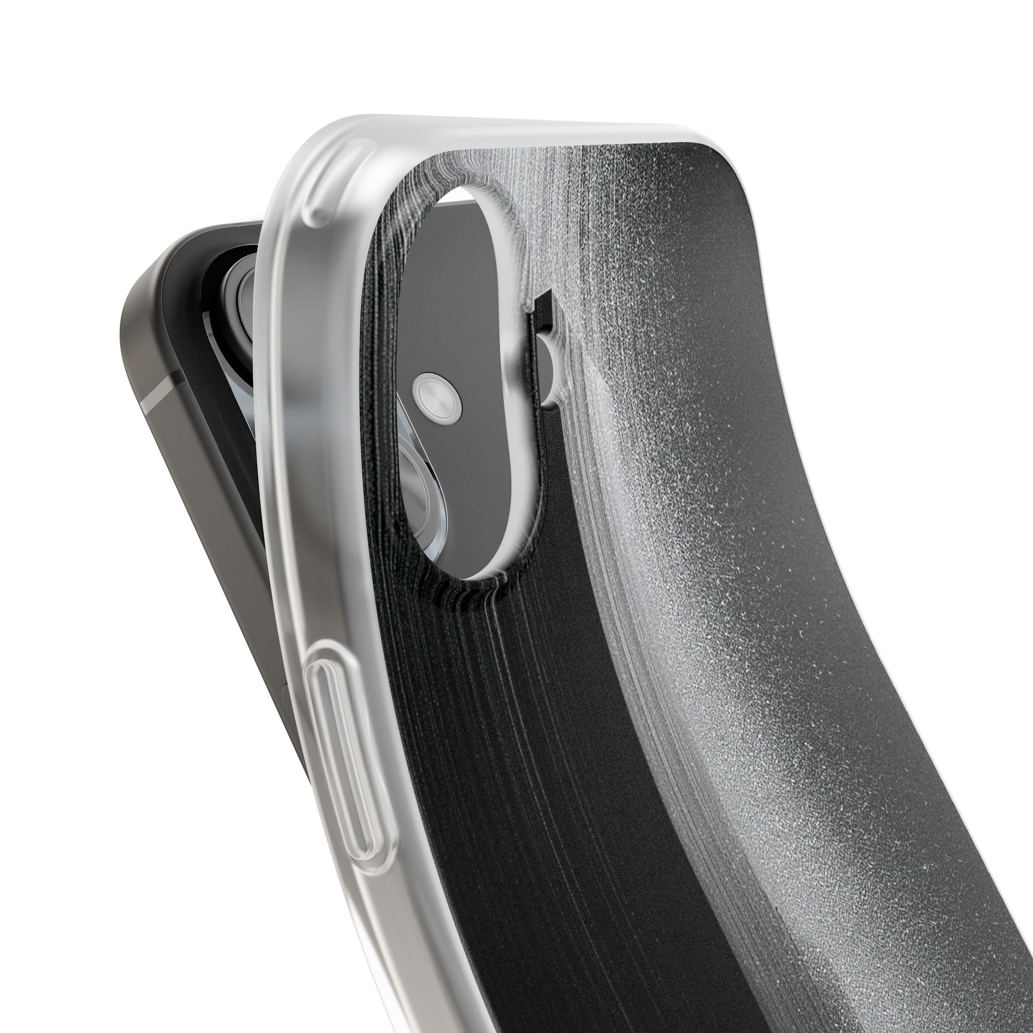 Black Lite Phone Case for iPhone - Brutalist Pixel Monolith