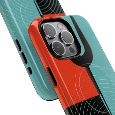 Teal Tough 2.0 Magsafe Phone Case for iPhone - Sonic Static Split