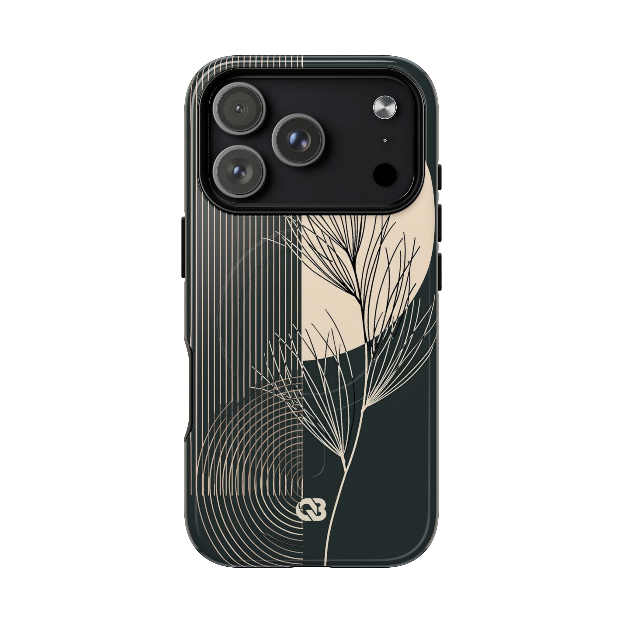 Black Tough 2.0 Magsafe Phone Case for iPhone - Obsidian Sand Willow