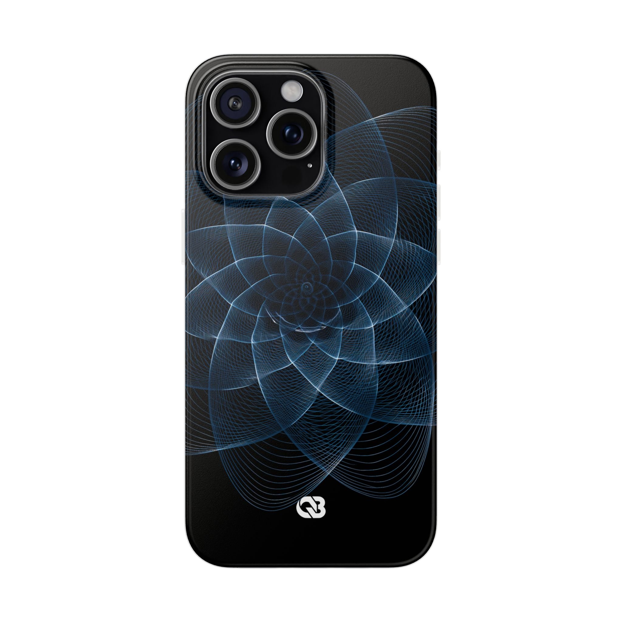Blue Lite Phone Case for iPhone - Cobalt Geometric Bloom