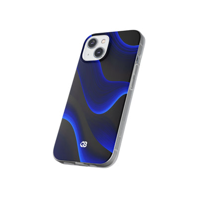 Blue Lite Phone Case for iPhone - Electric Cobalt Flow
