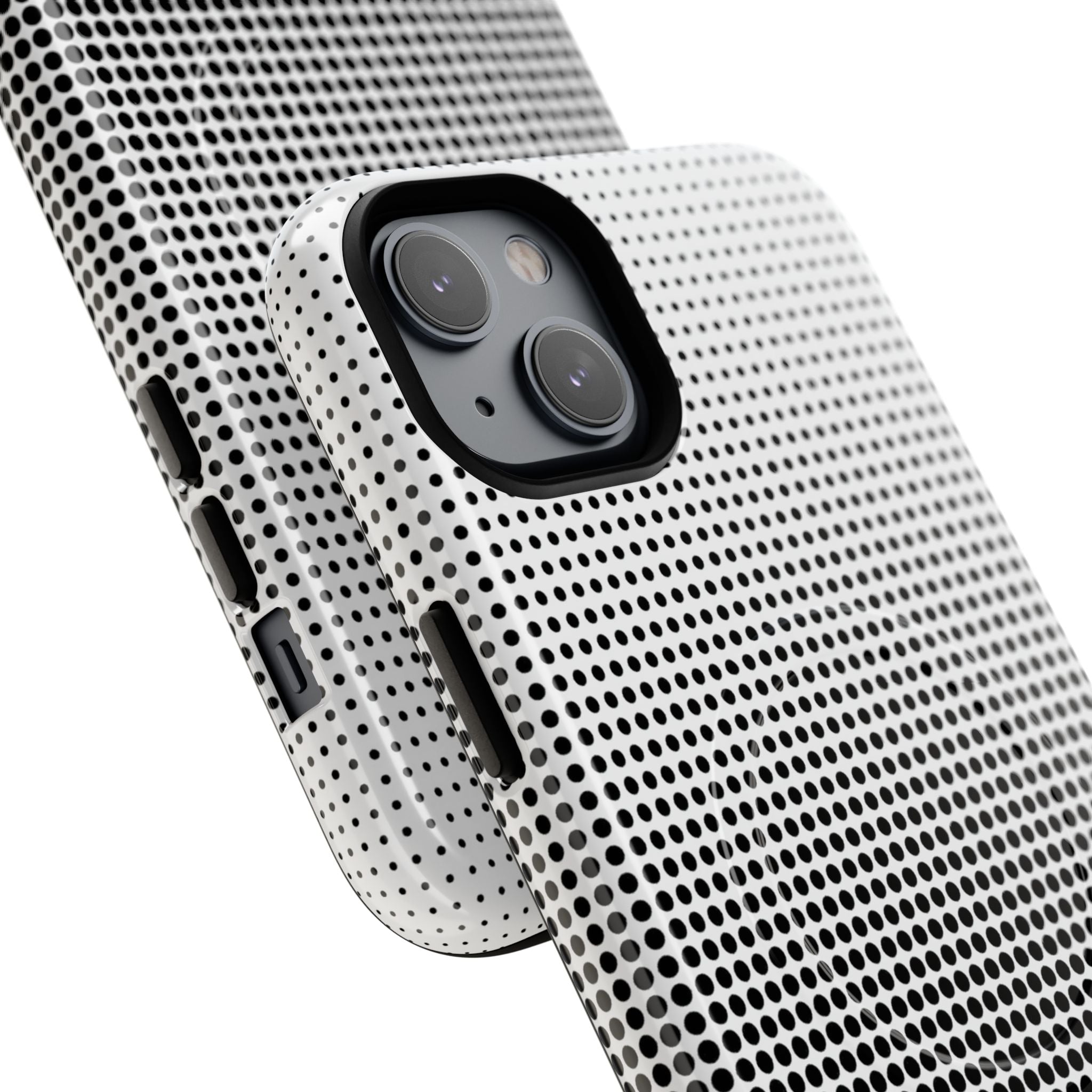 Black Tough 2.0 Magsafe Phone Case for iPhone - Obsidian Halftone Flux
