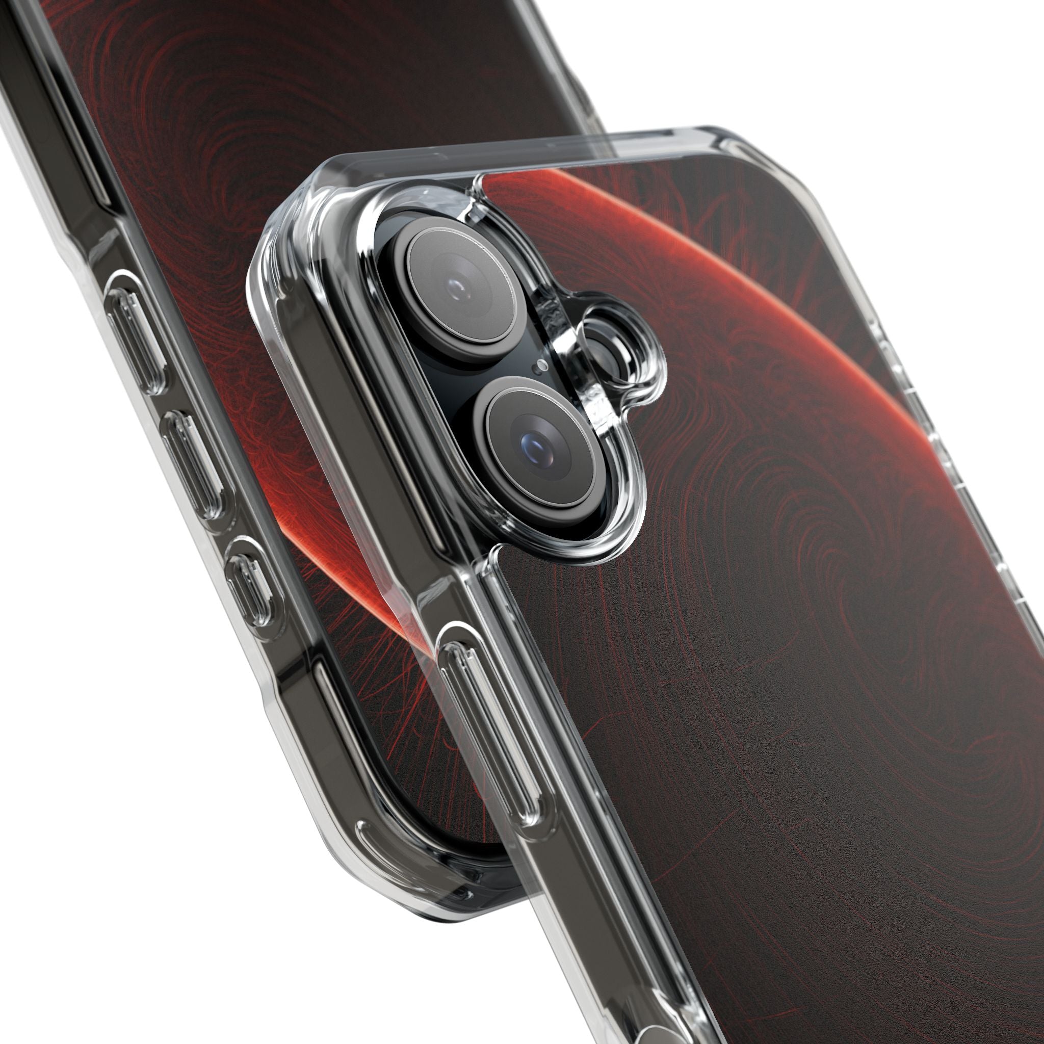 Red Impact MagSafe Phone Case for iPhone - Crimson Flare Flux