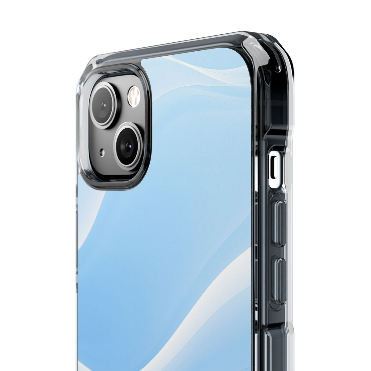 Glacial Contour Flow · Clear Impact Magnetic Phone Case for iPhone · Blue