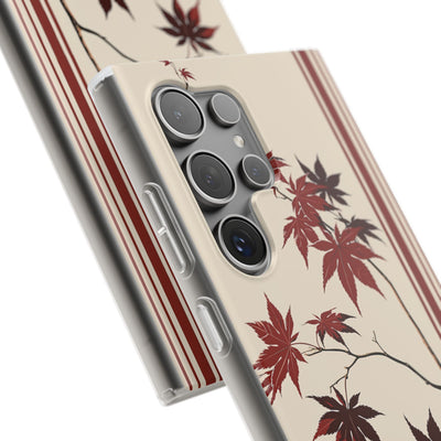 Red Lite Phone Case for Samsung - Crimson Momiji Stripe