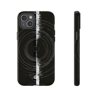 Black Tough Phone Case for iPhone - Obsidian Orbital Signal