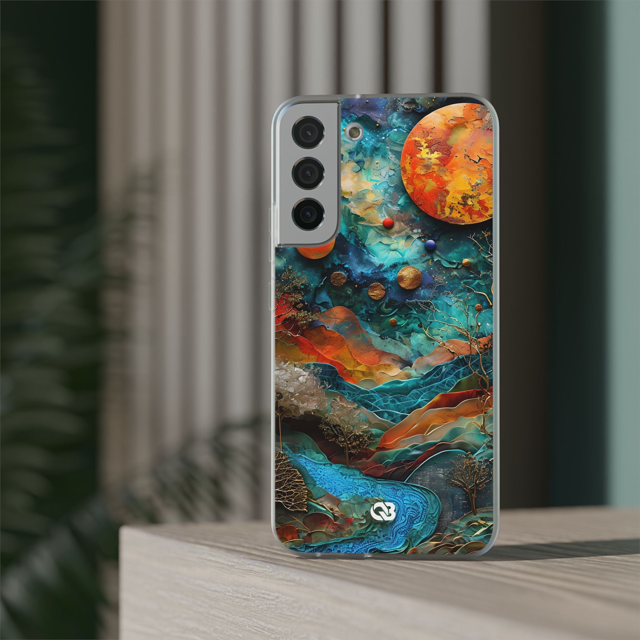 Copper Horizon Drift · Soft Phone Case for Samsung