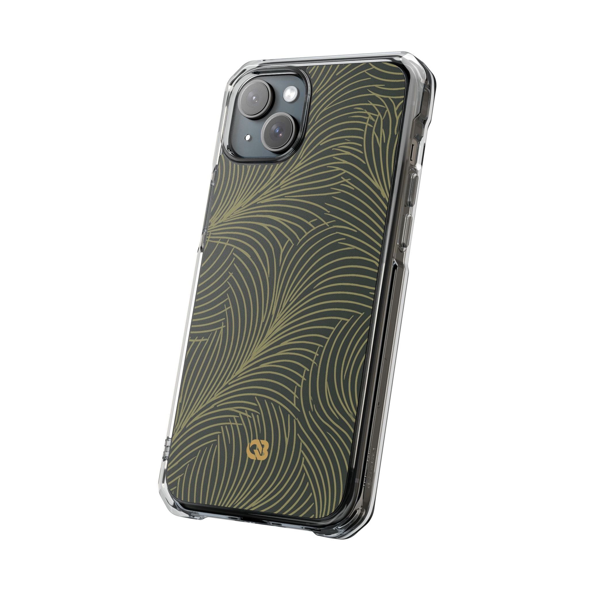 Green Impact MagSafe Phone Case for iPhone - Dark Olive Plume