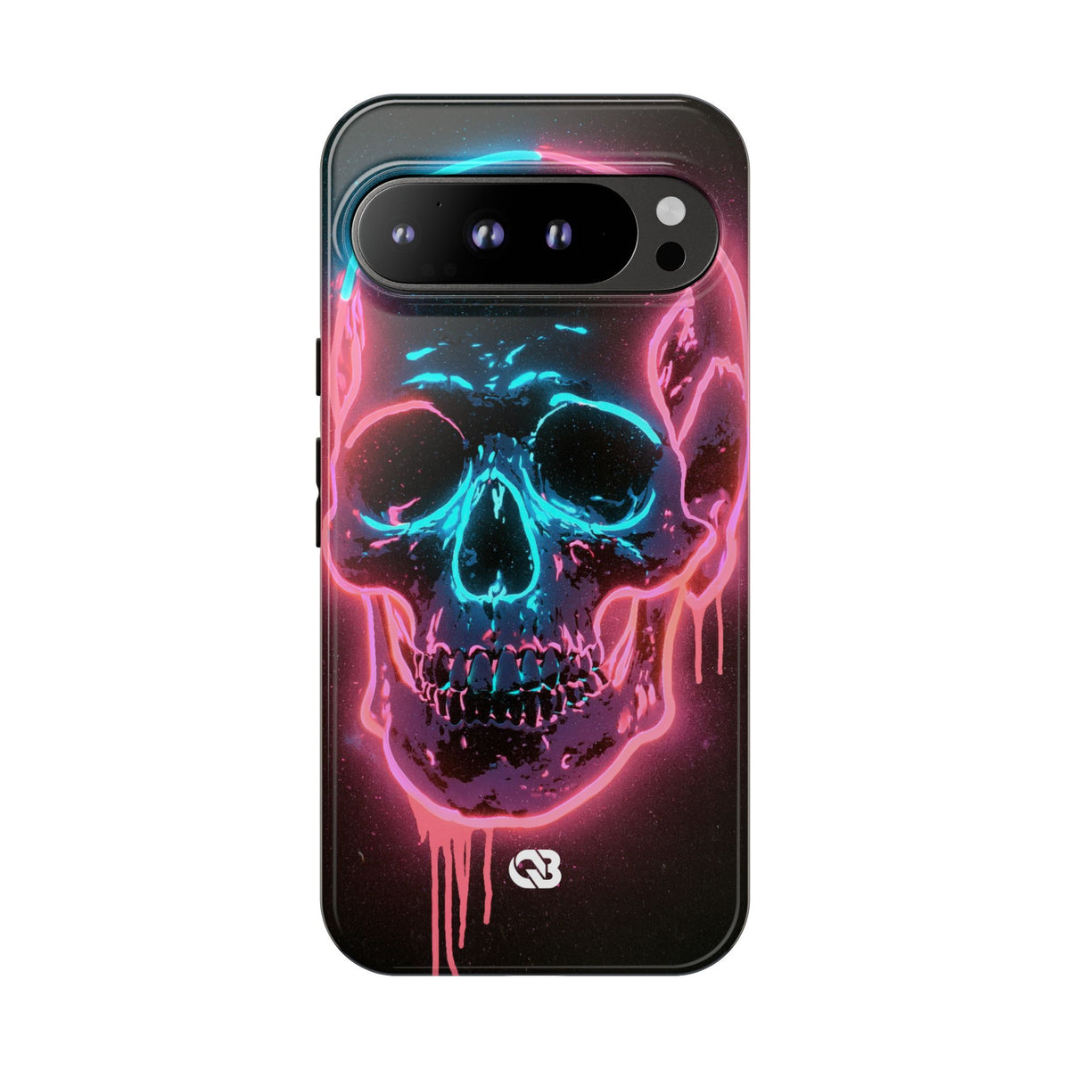 Neon Drip Skull · Tough Phone Case for Pixel ·  Black