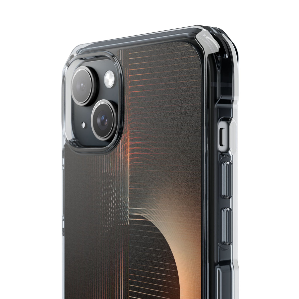 Amber Meridian · Clear Impact Magnetic Phone Case for iPhone · Black