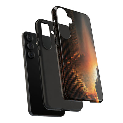 Luminous Grid · Tough Phone Case for Samsung · Black