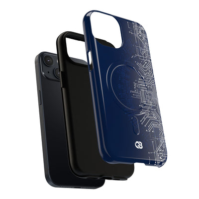 Blue Tough 2.0 Magsafe Phone Case for iPhone - Cobalt Circuit Logic