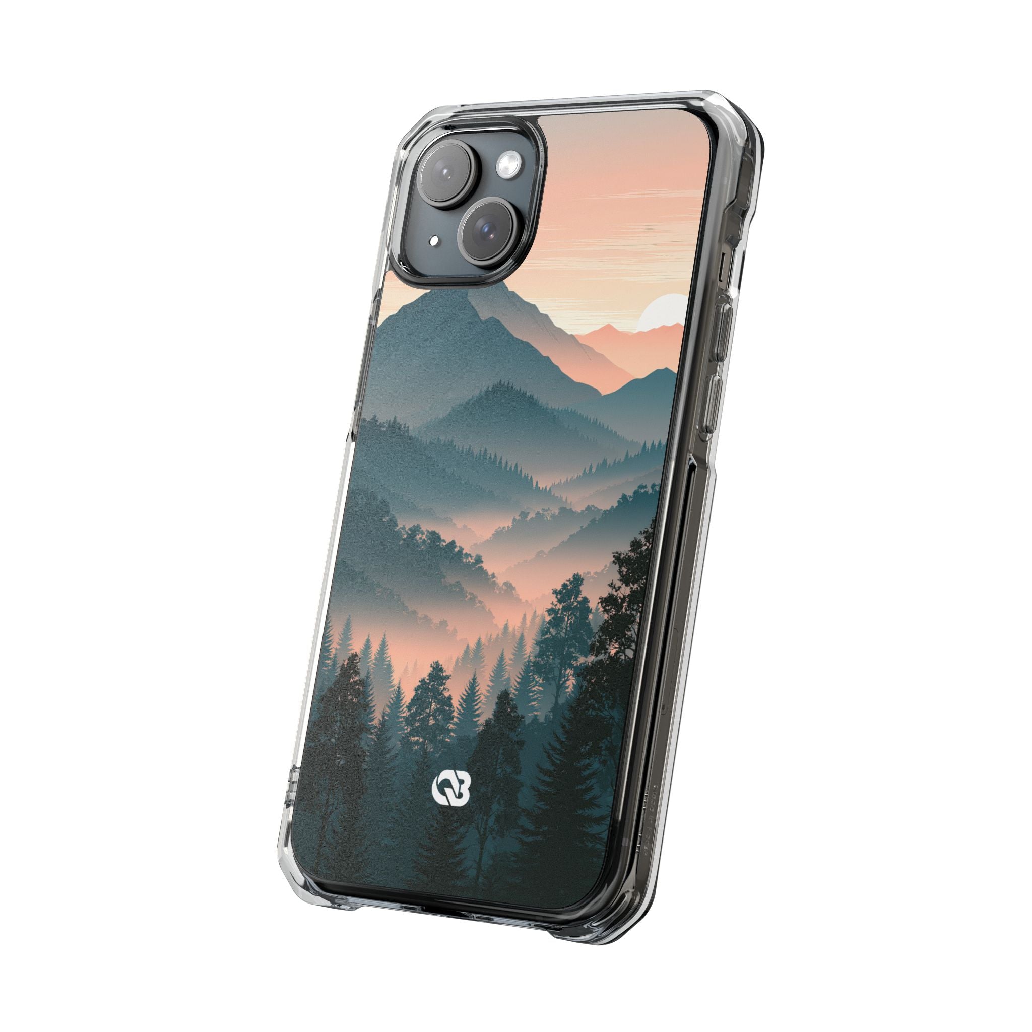 Teal Impact MagSafe Phone Case for iPhone - Alpine Teal Horizon