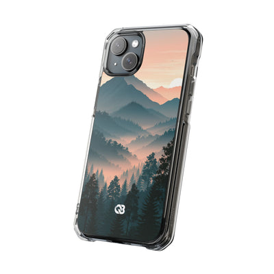 Teal Impact MagSafe Phone Case for iPhone - Alpine Teal Horizon