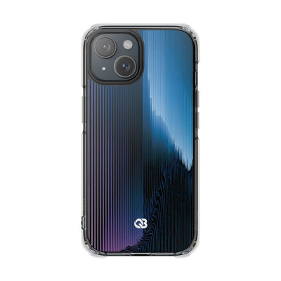 Blue Impact MagSafe Phone Case for iPhone - Indigo Distortion Wave