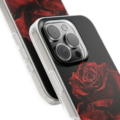 Crimson Noir Rose · Lite Phone Case for iPhone ·  Black