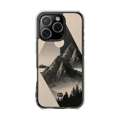 Beige Impact MagSafe Phone Case for iPhone - Obsidian Summit Parchment