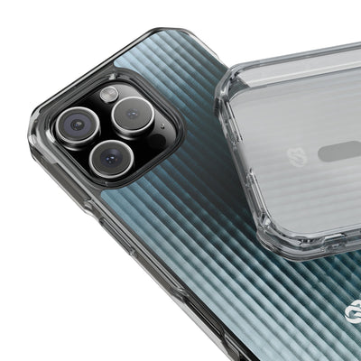 Blue Impact MagSafe Phone Case for iPhone - Glacial Reeded Glass