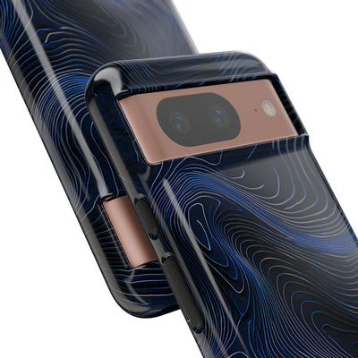 Blue Tough Phone Case for Google Pixel - Cobalt Contour Ridge