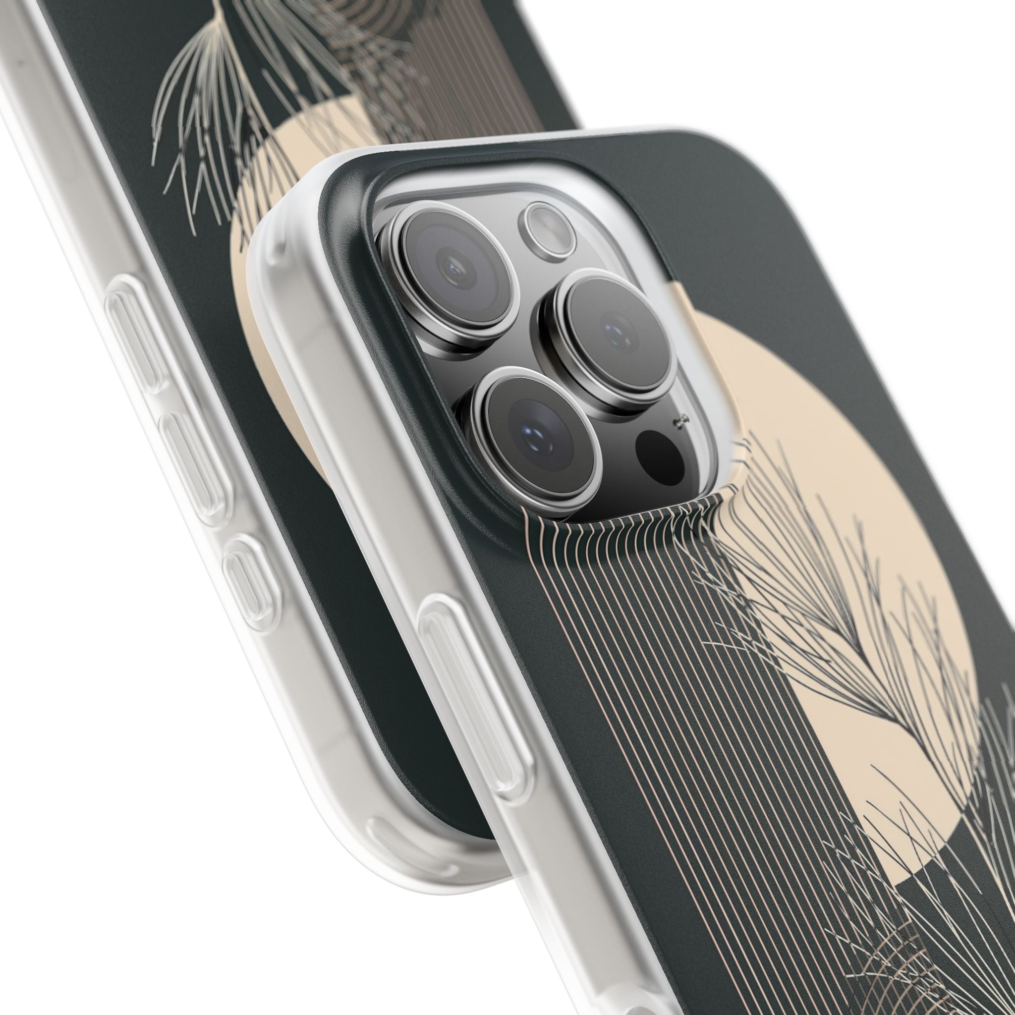 Black Lite Phone Case for iPhone - Obsidian Sand Willow
