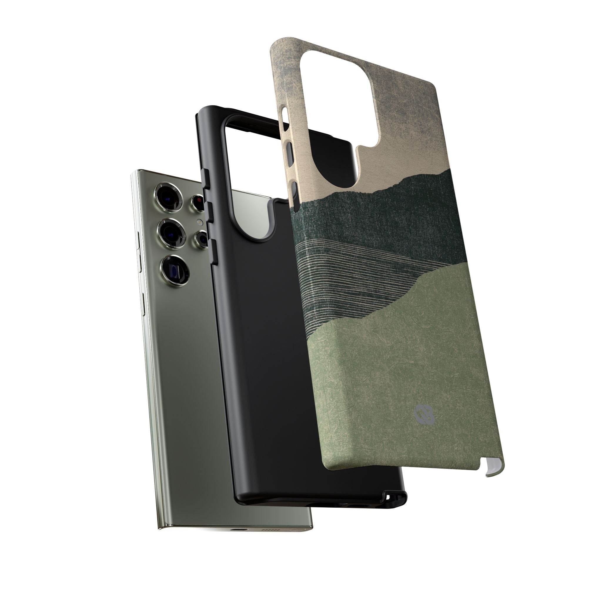 Green Tough Phone Case for Samsung - Moss Ridge Grain