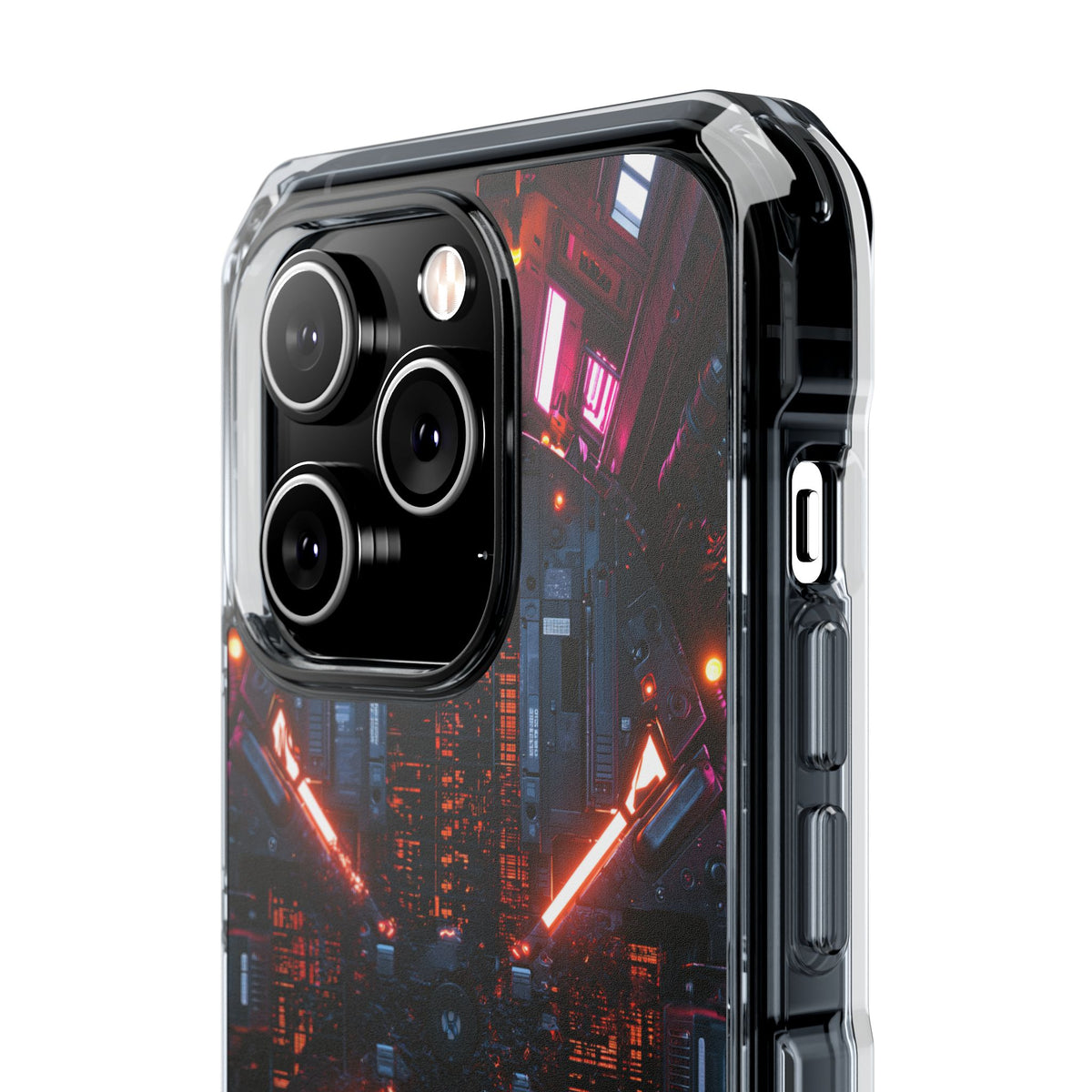 Cybernetic Reactor Core · Clear Impact Magnetic Phone Case for iPhone · Black