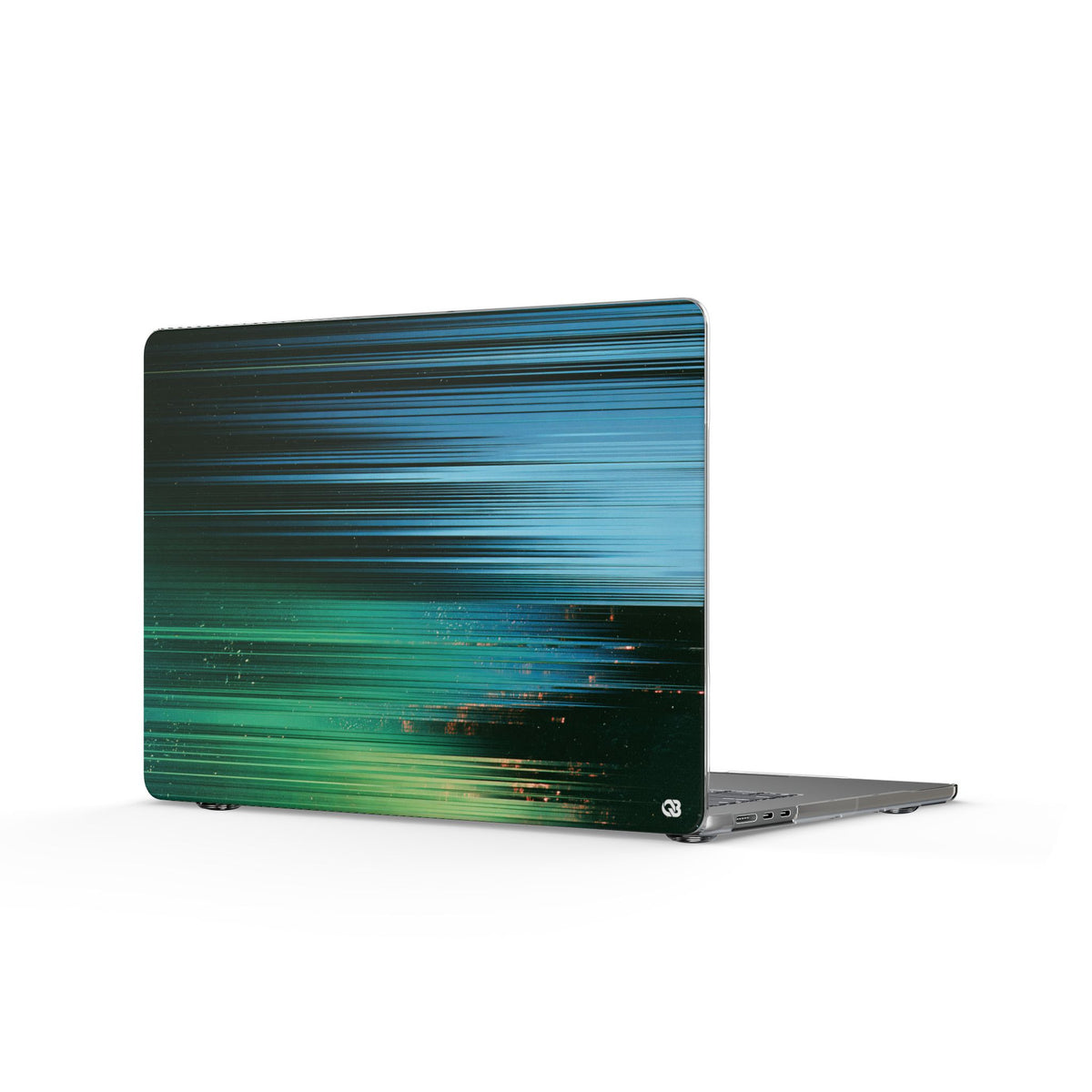 Digital Shoreline Drift · Clear Hard Case for MacBook · Teal