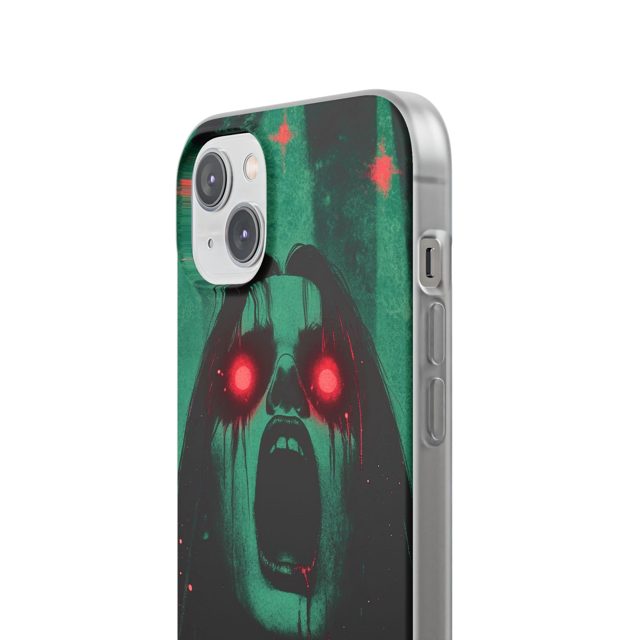 Crimson Emerald Scream · Soft Phone Case for iPhone