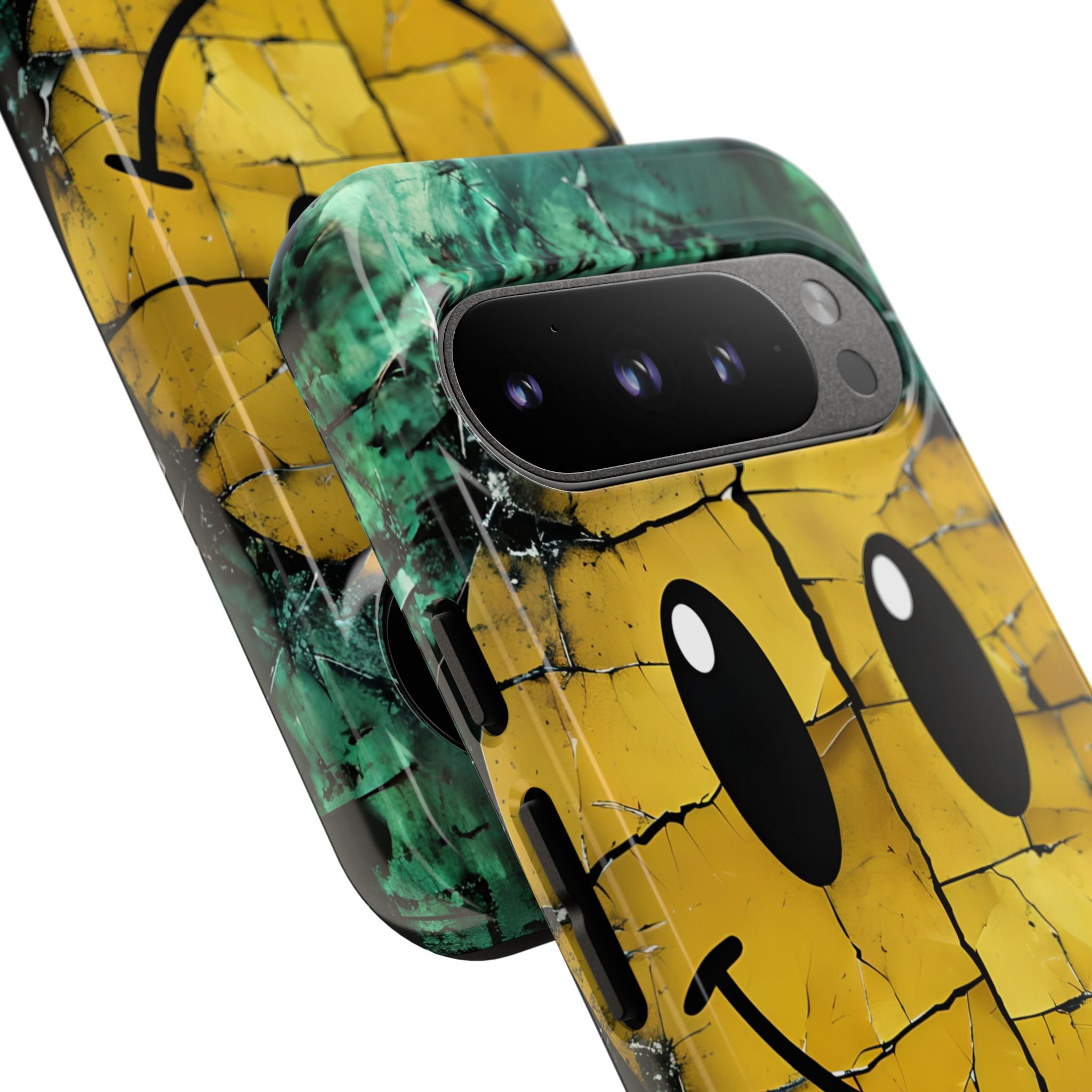 Zerbrochener Smiley Google Pixel 9 Pro Case - Tough