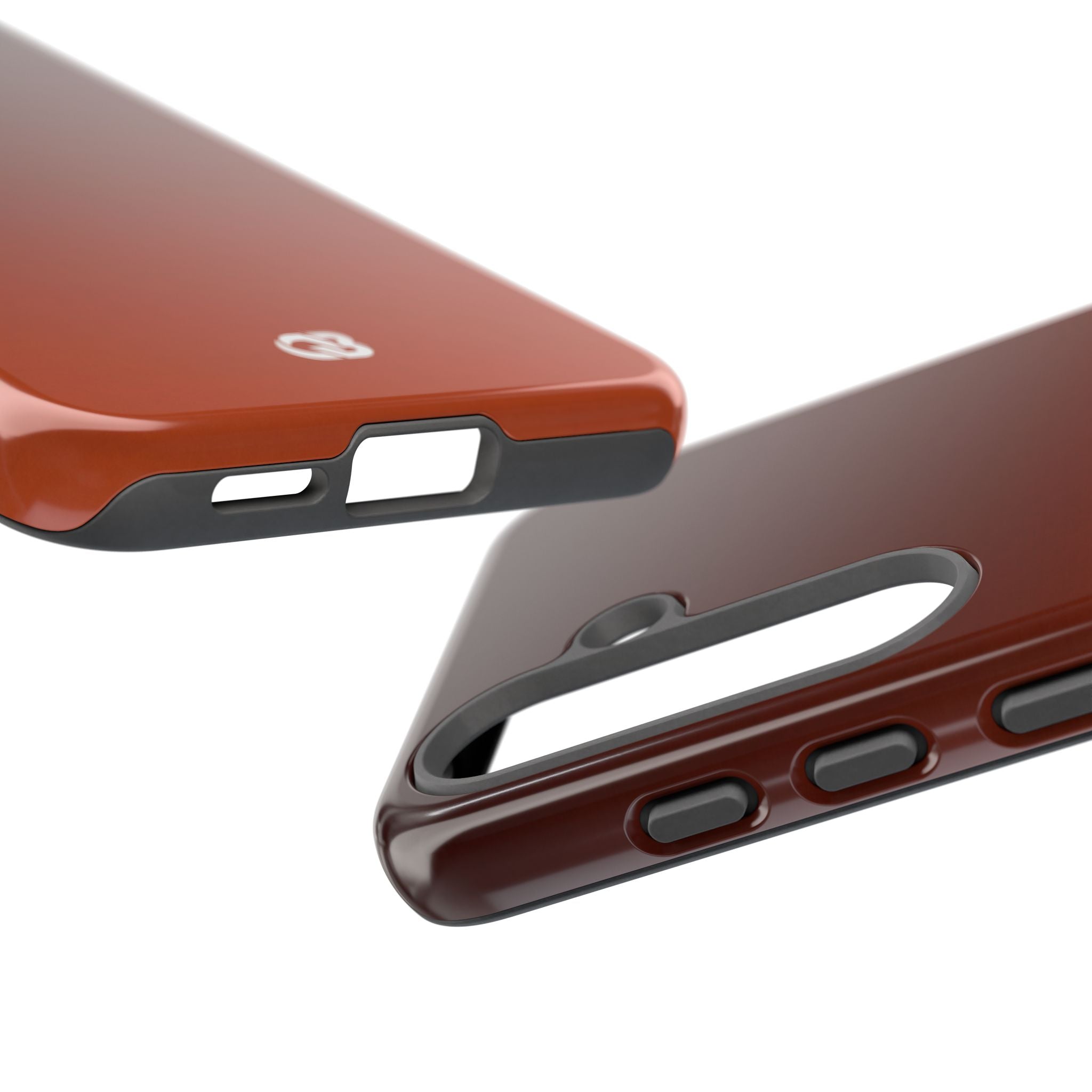 Orange Tough Phone Case for Samsung - Obsidian Ember Fade