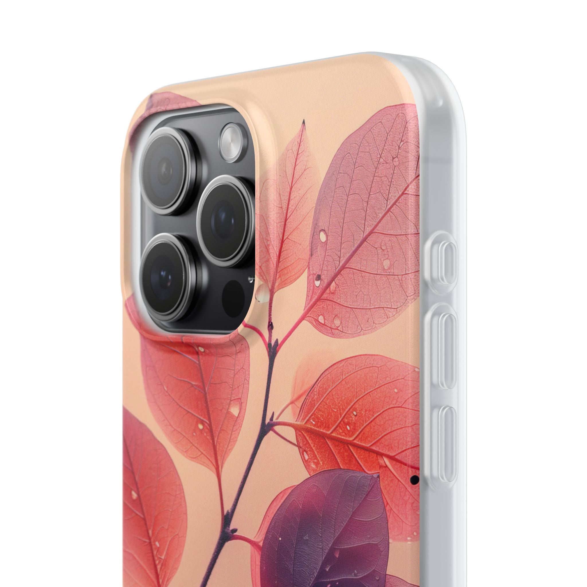 Dewy Magenta Foliage · Soft Phone Case for iPhone