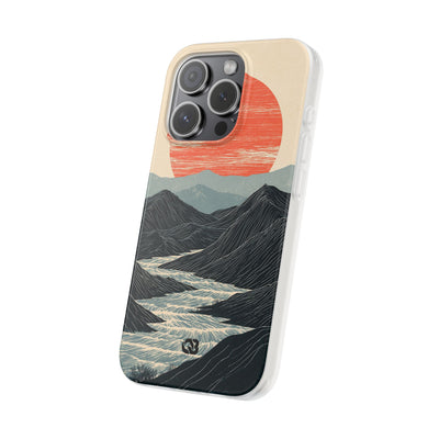 Beige Lite Phone Case for iPhone - Crimson Ridge Flow