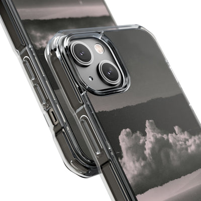 Crimson Horizon · Clear Impact Magnetic Phone Case for iPhone ·  Black