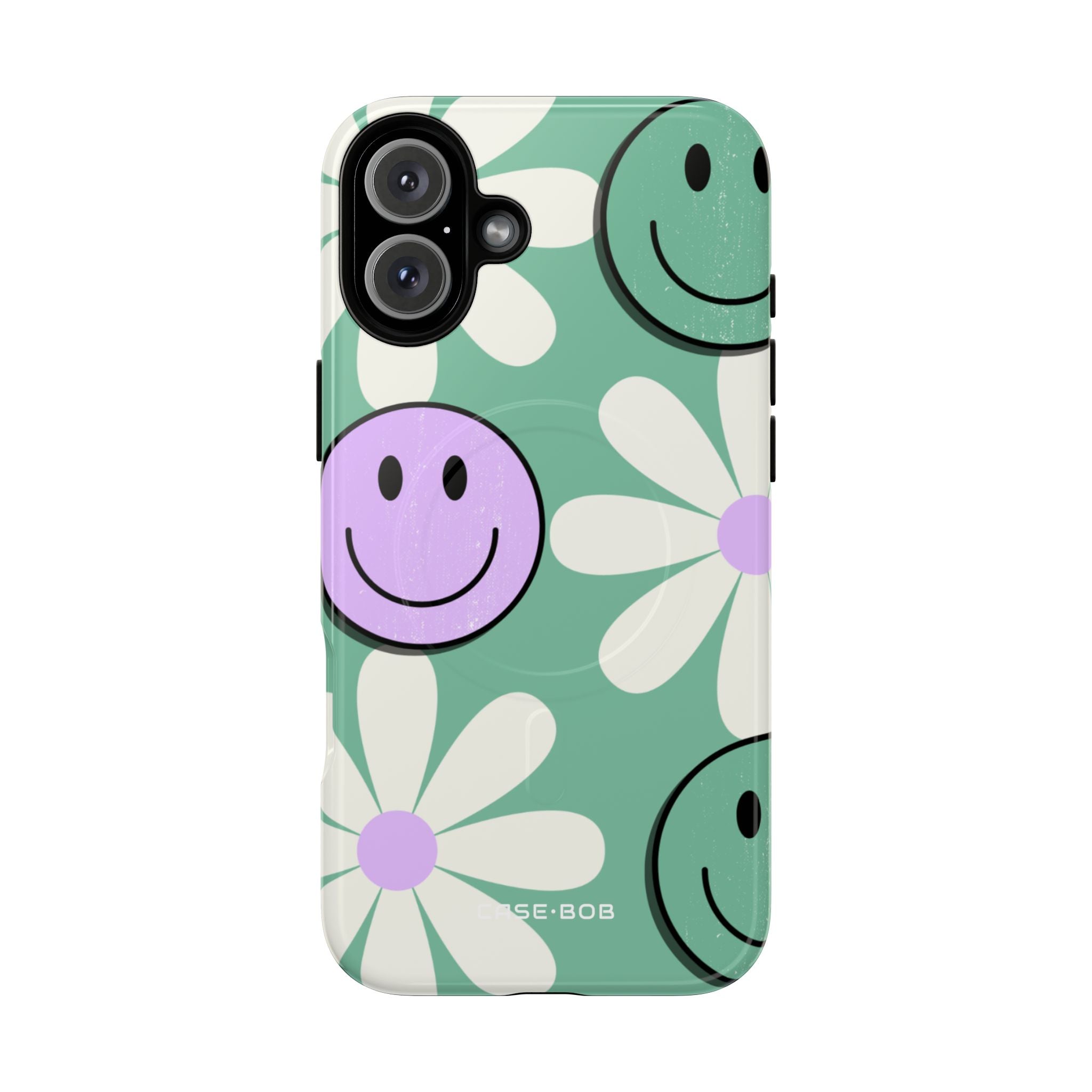 Smiley Daisy Glow iPhone 16 Plus Cover - Tough+