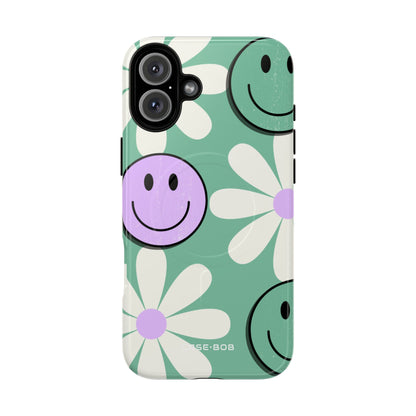Smiley Daisy Glow iPhone 16 Plus Case - Tough+