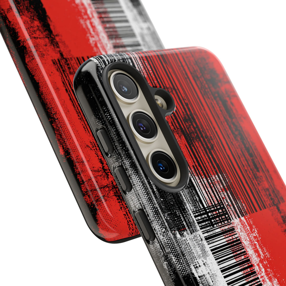 Distorted Barcode · Tough Phone Case for Samsung · Black