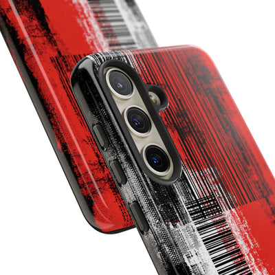 Distorted Barcode · Tough Phone Case for Samsung · Black