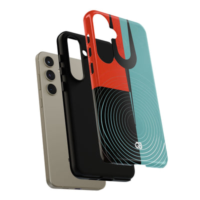 Teal Tough Phone Case for Samsung - Sonic Static Split