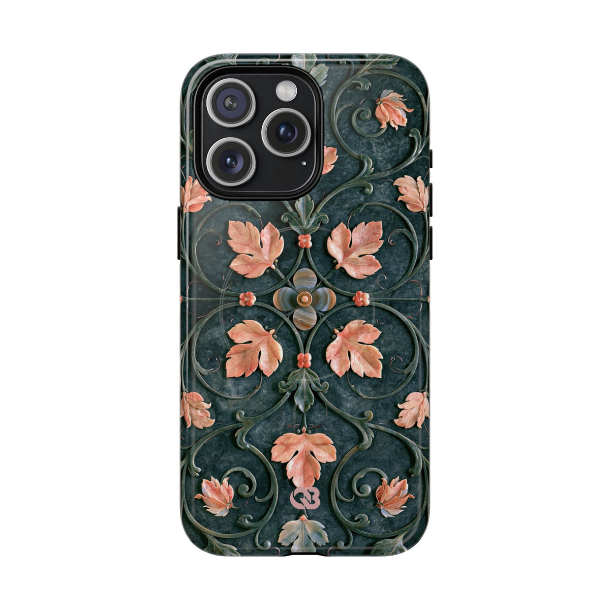 Florentine Rose Arabesque · Tough 2.0 Magnetic Phone Case for iPhone · Green