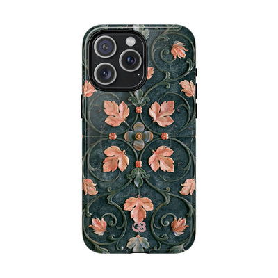 Florentine Rose Arabesque · Tough 2.0 Magnetic Phone Case for iPhone · Green