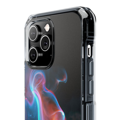 Neon Waveform · Clear Impact Magnetic Phone Case for iPhone · Black