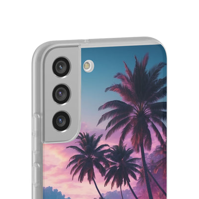 Neon Shore Palms · Soft Phone Case for Samsung