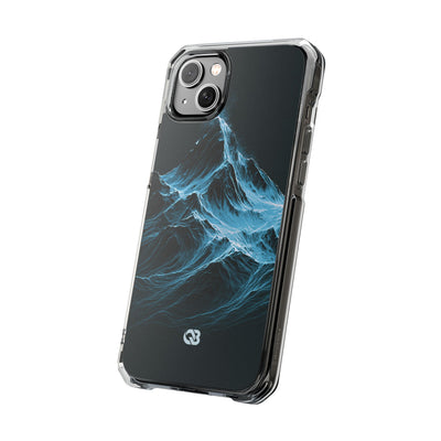 Nordic Frost Peak · Clear Impact Magnetic Phone Case for iPhone · Blue